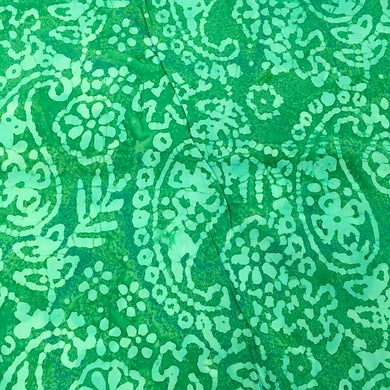 Batiks Green Paisley