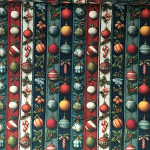 Load image into Gallery viewer, Bauble Stripe Cotton Print 🎄