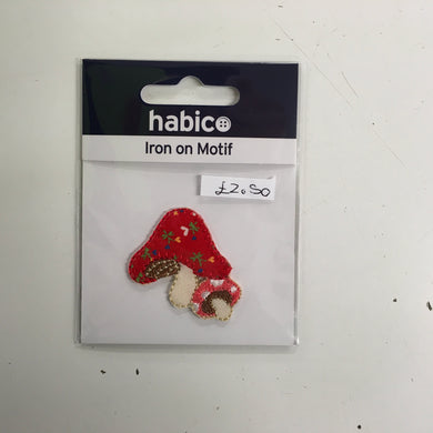 Double Mushroom Iron On Motif