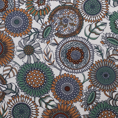 Retro Ivory Poplin Print