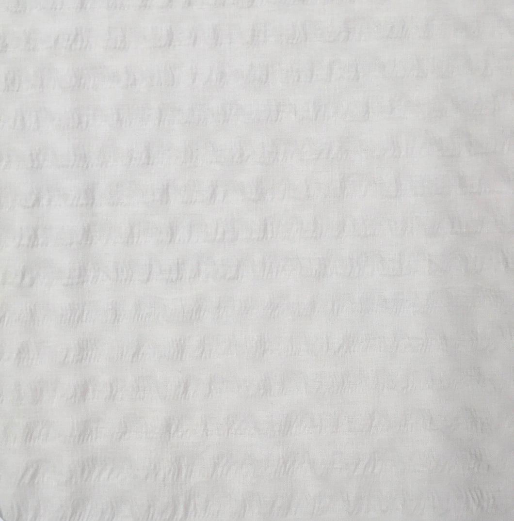 Textured Cotton Seersucker Cream