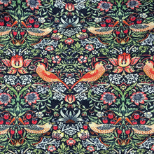 Load image into Gallery viewer, Strawberry Thief Navy Cotton Print