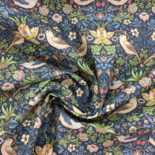 Load image into Gallery viewer, Strawberry Thief Navy Cotton