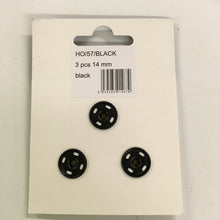 Load image into Gallery viewer, 14mm Black Snap Fasteners