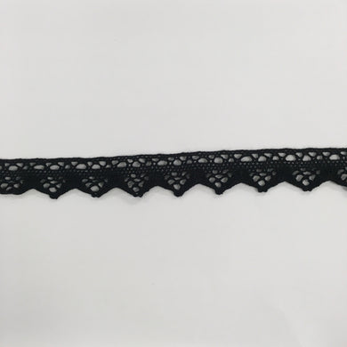 Patterned Black Cotton Lace