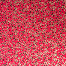Load image into Gallery viewer, Red Holly Cotton Print 🎄