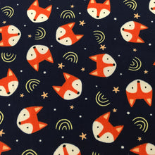 Load image into Gallery viewer, Cotton Poplin Fox Print Navy