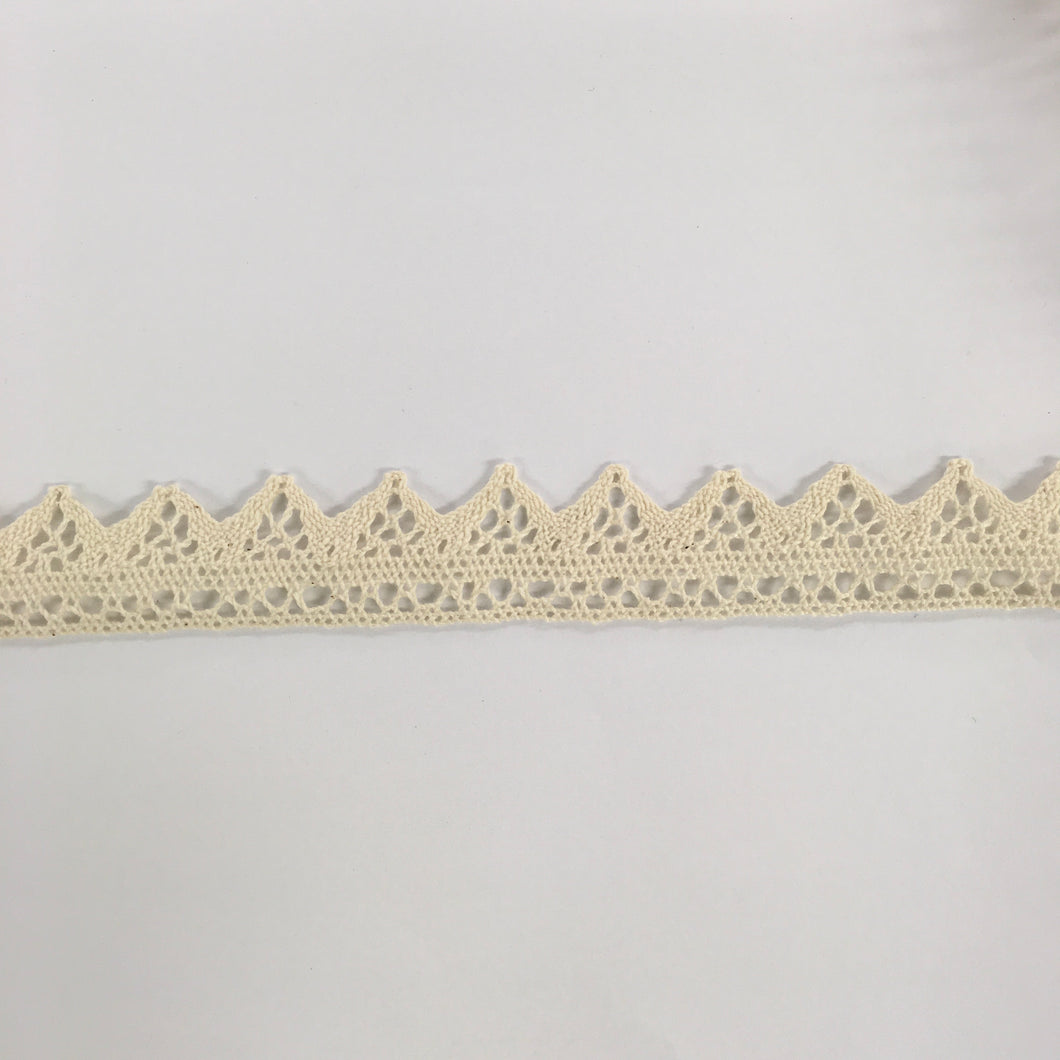 Patterned Cream Cotton Lace