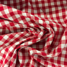 Load image into Gallery viewer, Red 3/8” 9mm Yarn Dyed Cotton Gingham