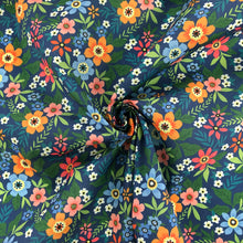 Load image into Gallery viewer, Polycotton Blue Floral Print