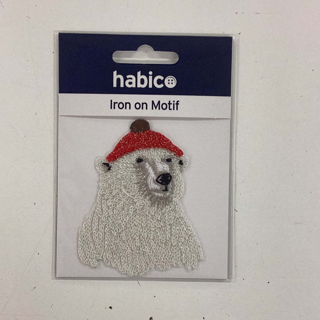 Sparkly Polar Bear Iron-on Motif