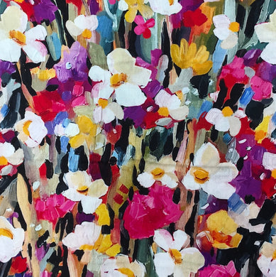 Pink White Multi Floral Viscose Print