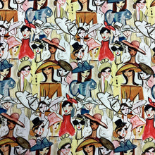 Load image into Gallery viewer, Hepburn Hats Print Viscose Satin