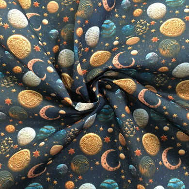 3D Space Polycotton Print