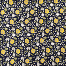 Load image into Gallery viewer, Navy Floral Cotton Poplin Print