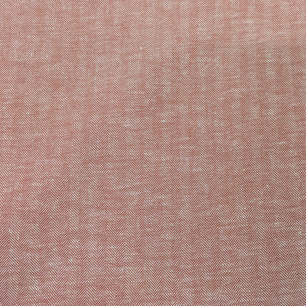 Terracotta Herringbone Linen/Cotton
