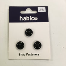 Load image into Gallery viewer, 14mm Black Snap Fasteners