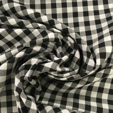 Load image into Gallery viewer, Black 1/3” Yarn Dyed Cotton Gingham