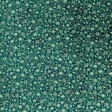 Load image into Gallery viewer, Green Xmas Floral Metallic Foil Cotton Print🎄