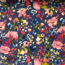 Load image into Gallery viewer, Watercolour Navy Cotton Lawn Print 🧵