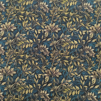 Forrest Green Leaves Print Cotton Poplin
