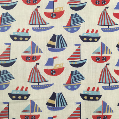 Sailing Boats Polycotton Print