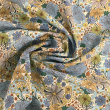 Load image into Gallery viewer, Floral Poplin Blue/Tan