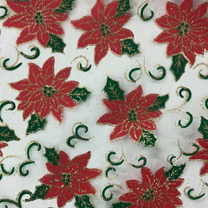 Poinsettia Christmas Organza Foil