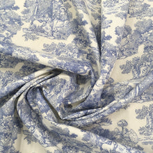 Load image into Gallery viewer, Blue Toile Cotton Poplin Print