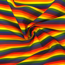 Load image into Gallery viewer, Rainbow Stripe Polycotton Print