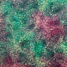 Load image into Gallery viewer, Purple/Green petals batik