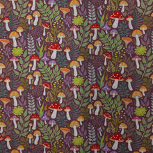 Load image into Gallery viewer, Mauve Mushrooms Polycotton Print