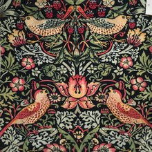 Load image into Gallery viewer, Strawberry Thief Ebony black Cushion Cover 18”