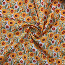 Load image into Gallery viewer, Sunflowers Polycotton Print