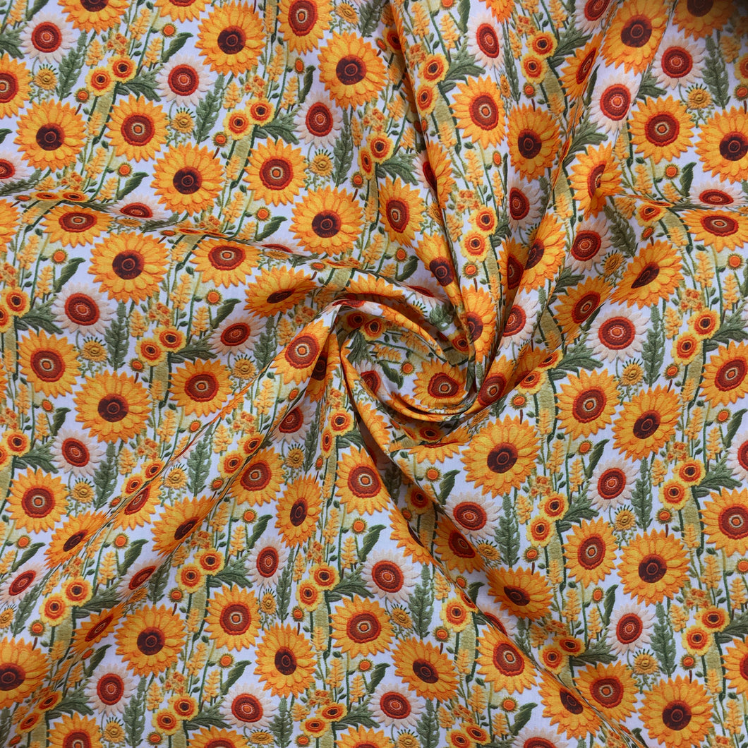 Sunflowers Polycotton Print