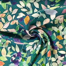 Load image into Gallery viewer, Teal Leaves Cotton Lawn Print 🧵