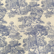 Load image into Gallery viewer, Blue Toile Cotton Poplin Print