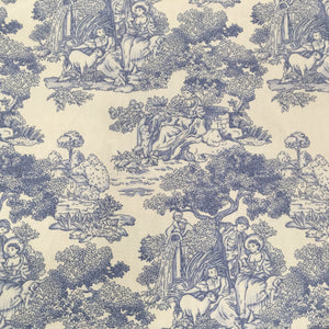Blue Toile Cotton Poplin Print