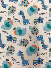 Load image into Gallery viewer, Blue Animals Poplin Print