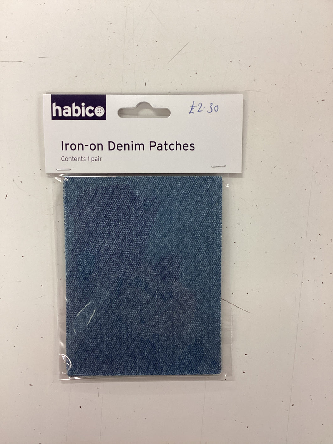 Blue Iron-on Denim Patches