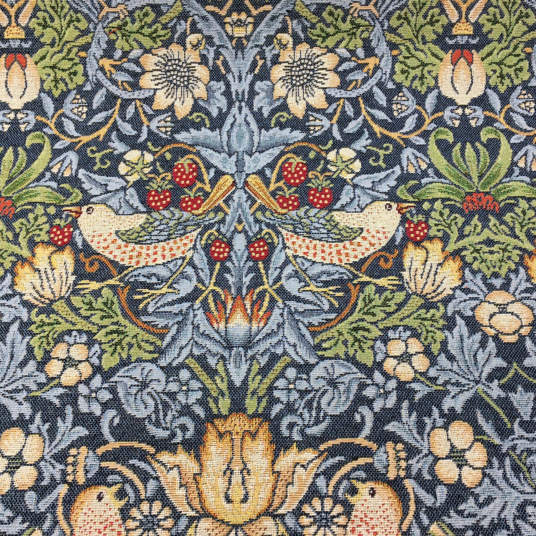 Tapestry William Morris Strawberry Thief Navy