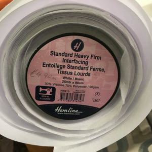 White Sew-in Interfacing Heavy Firm HN113