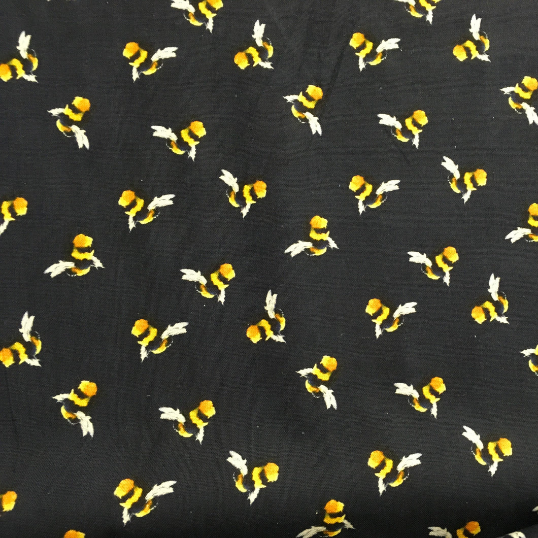 Bumblebee Cotton Print Navy