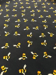 Bumblebee Cotton Print Navy