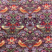 Load image into Gallery viewer, Strawberry Thief Damson Cotton Print