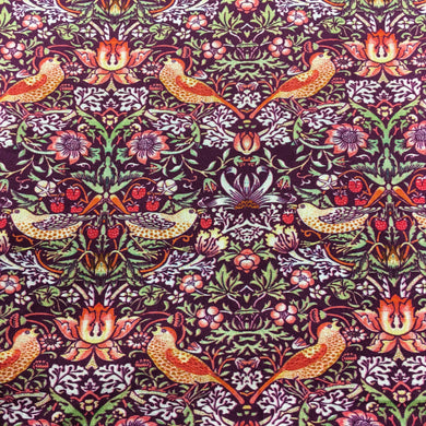 Strawberry Thief Damson Cotton Print