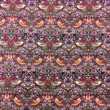 Load image into Gallery viewer, Strawberry Thief Damson Cotton Print