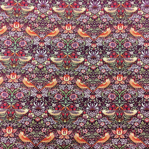 Strawberry Thief Damson Cotton Print