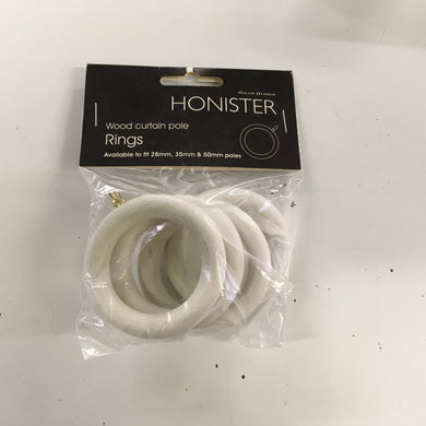 Linen White Honister Rings - 28mm