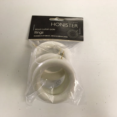 Linen White Honister Rings - 35mm